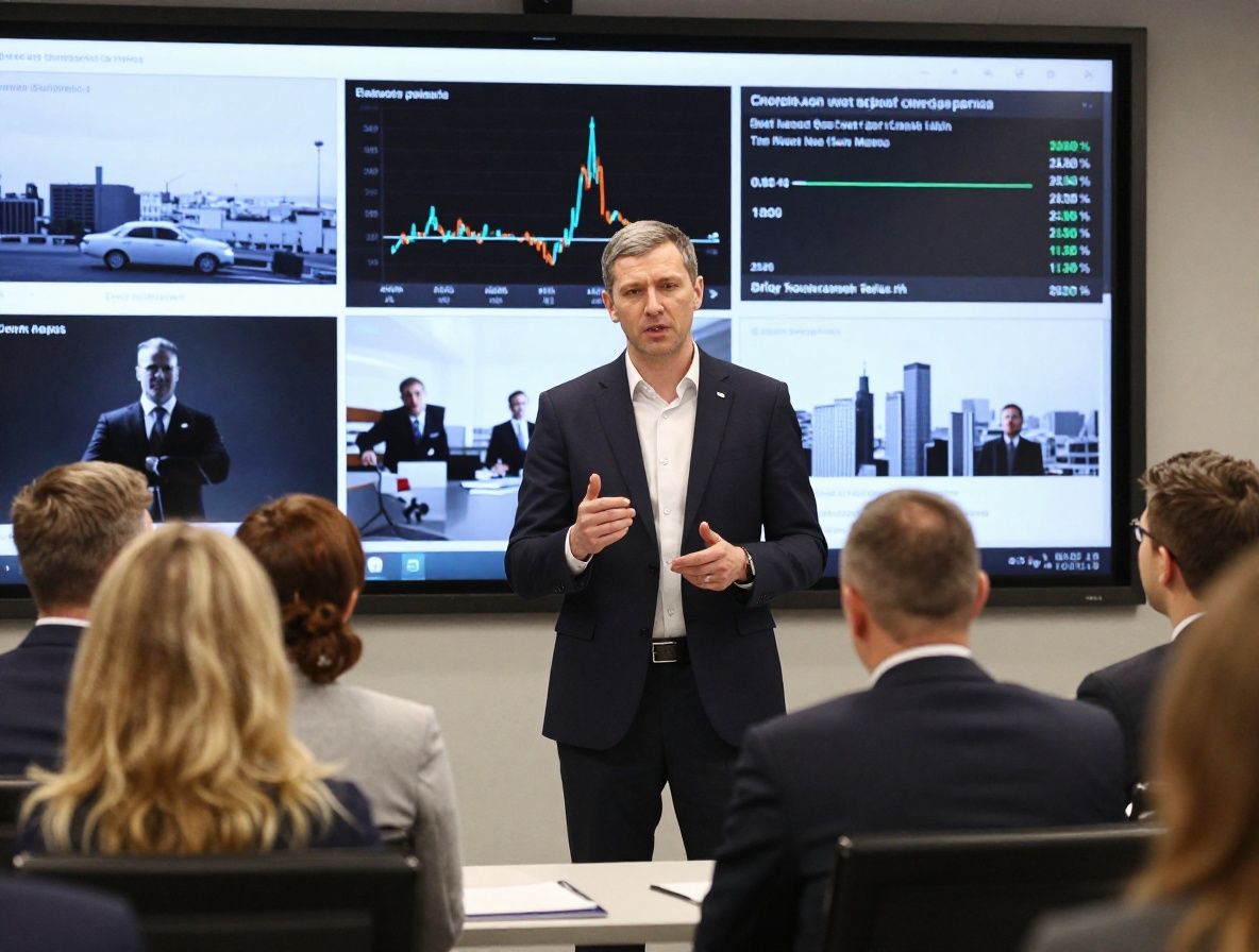 Команда PR-специалистов проводит антикризисный брифинг в переговорной комнате с экраном, показывающим мониторинг медиа